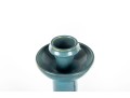 Moore Pots Pottery (Seagrove, NC) Pair Of Blue Glazed Candlestick Holders