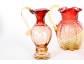 Amberina Depression Glass Drink Pitchers Including Fenton