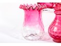 Vintage Cranberry Depression Glass Vases