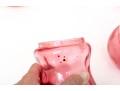 Cranberry Coin Depression Glass Pickle Castors
