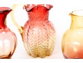 Amberina Depression Glass Drink Pitchers Including Fenton