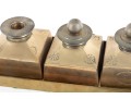 Solid Brass Antique Portuguese Inkwell Set