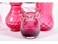 Vintage Cranberry Depression Glass Vases