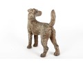 Antique Cast Iron Fox Terrier Dog Doorstop