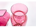 Vintage Cranberry Depression Glass Vases