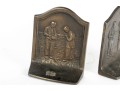 1928 Angelus Call To Prayer Cast Iron Bookends