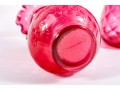 Vintage Cranberry Depression Glass Vases