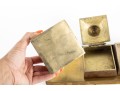 Solid Brass Antique Portuguese Inkwell Set