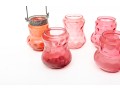 Cranberry Coin Depression Glass Pickle Castors