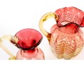 Amberina Depression Glass Drink Pitchers Including Fenton