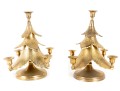 Waccamaw Brass Works Christmas Tree Candle Holders