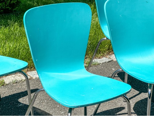 Set Of Four Pottery Barn Children Chairs