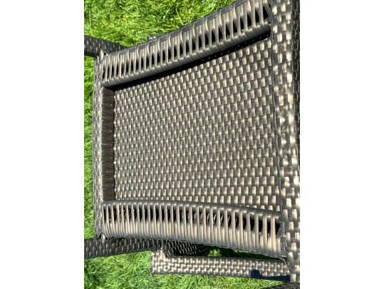 Brown Jordan Outdoor Dining Table With Six Armchairs