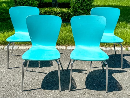 Set Of Four Pottery Barn Children Chairs