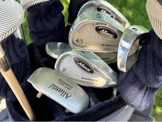 Fourteen Golf Clubs With Carrying Bag