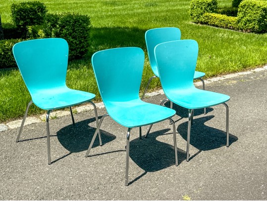 Set Of Four Pottery Barn Children Chairs