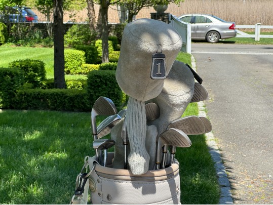 Thirteen Golf Clubs With Bag