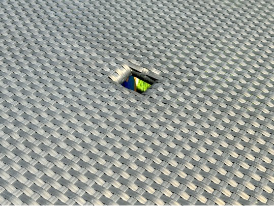 Brown Jordan Outdoor Dining Table With Six Armchairs