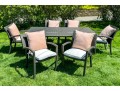 Brown Jordan Outdoor Dining Table With Six Armchairs
