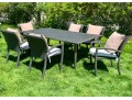 Brown Jordan Outdoor Dining Table With Six Armchairs