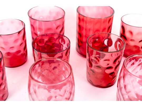 Cranberry Depression Glass Tumblers