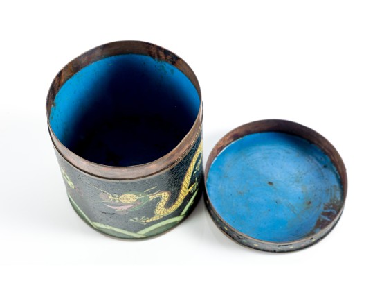 Chinese Famille Noire Cloisonné Tea Caddies