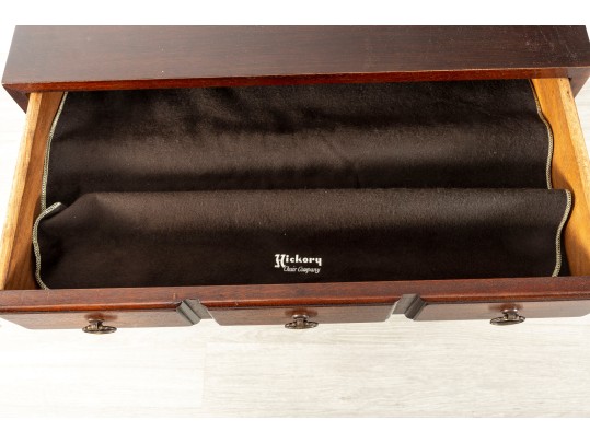 1960's Hickory Chair Company Mahogany English Silver Chest Of Drawers 