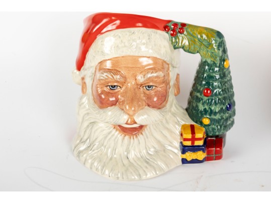 Four Vintage Royal Doulton Santa Claus Porcelain Toby Mugs