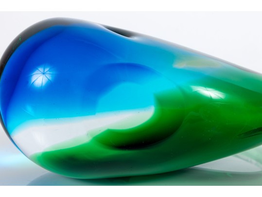 Oggetti Art Glass Whale & Joe Rice Art Glass Pen Holder