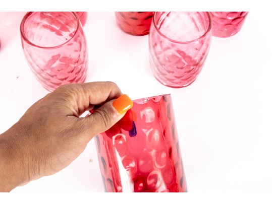 Cranberry Depression Glass Tumblers