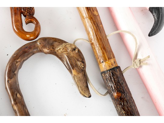 Collection Of Seven Vintage Woodcraft Canes