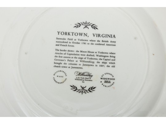 Williamsburg Virginia By Wedgwood - Trio Of Vintage Historical Dinner Plates