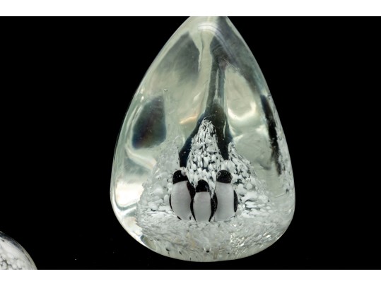 Vintage Art Glass Seasonal Paperweights 