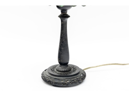 Tiffany Style Green Art Glass Lamp