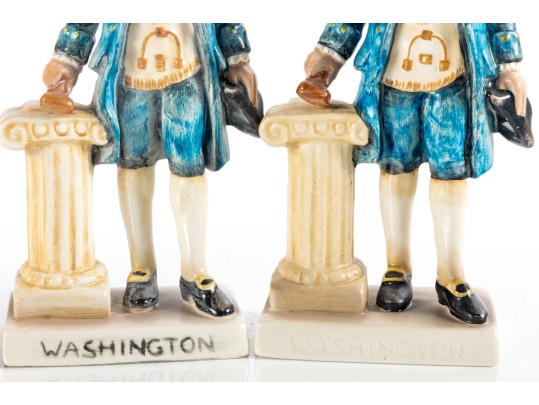 Masonic Statesmen 1957 George Washington & Ben Franklin Figurines 