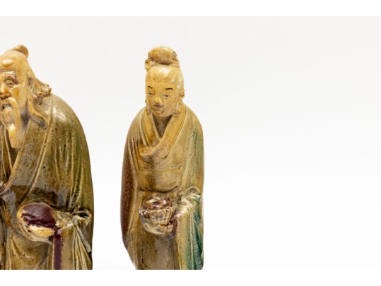 Vintage Chinese Glazed Mudmen Figurines