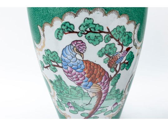 Famille Verte Pheasant Table Lamps