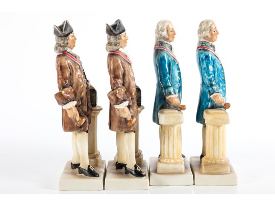 Masonic Statesmen 1957 George Washington & Ben Franklin Figurines 