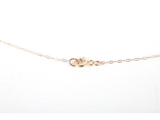 10K Yellow Gold Opal & Moissanite Pendant