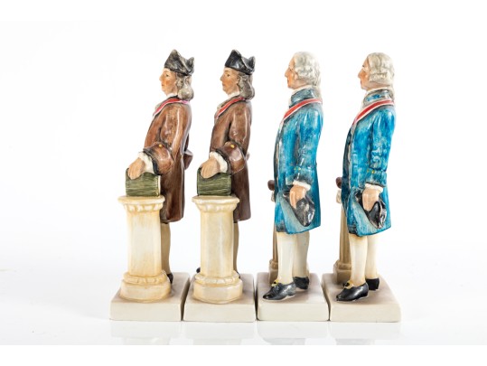 Masonic Statesmen 1957 George Washington & Ben Franklin Figurines 