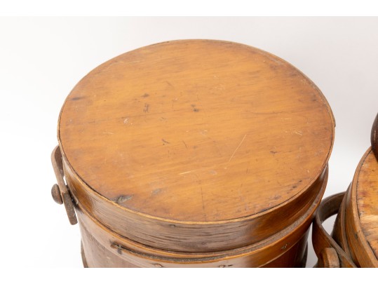 Set Of Antique Wood Firkins