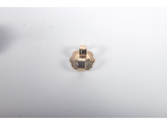 14k Yellow Gold Black Cultured Pearl Stud Earrings