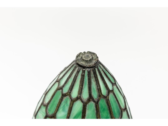 Tiffany Style Green Art Glass Lamp