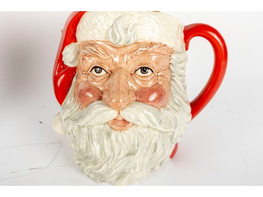 Four Vintage Royal Doulton Santa Claus Porcelain Toby Mugs