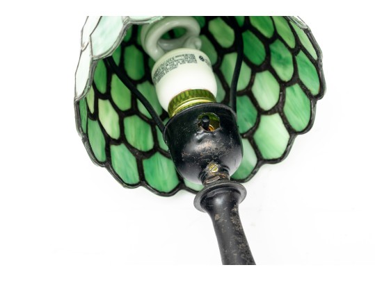 Tiffany Style Green Art Glass Lamp