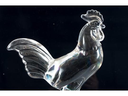 Vintage Paden City Glass Company Crystal Rooster