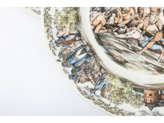 Williamsburg Virginia By Wedgwood - Trio Of Vintage Historical Dinner Plates