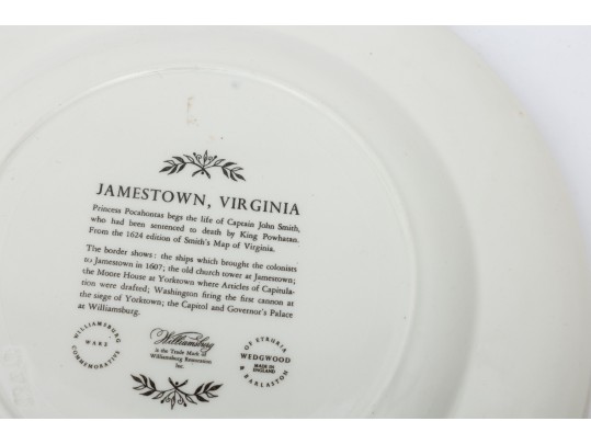 Williamsburg Virginia By Wedgwood - Trio Of Vintage Historical Dinner Plates