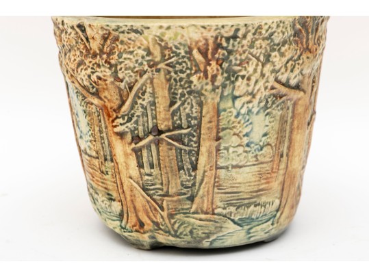 1920's Weller Pottery Forest Landscape Jardiniere 