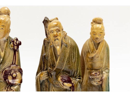 Vintage Chinese Glazed Mudmen Figurines
